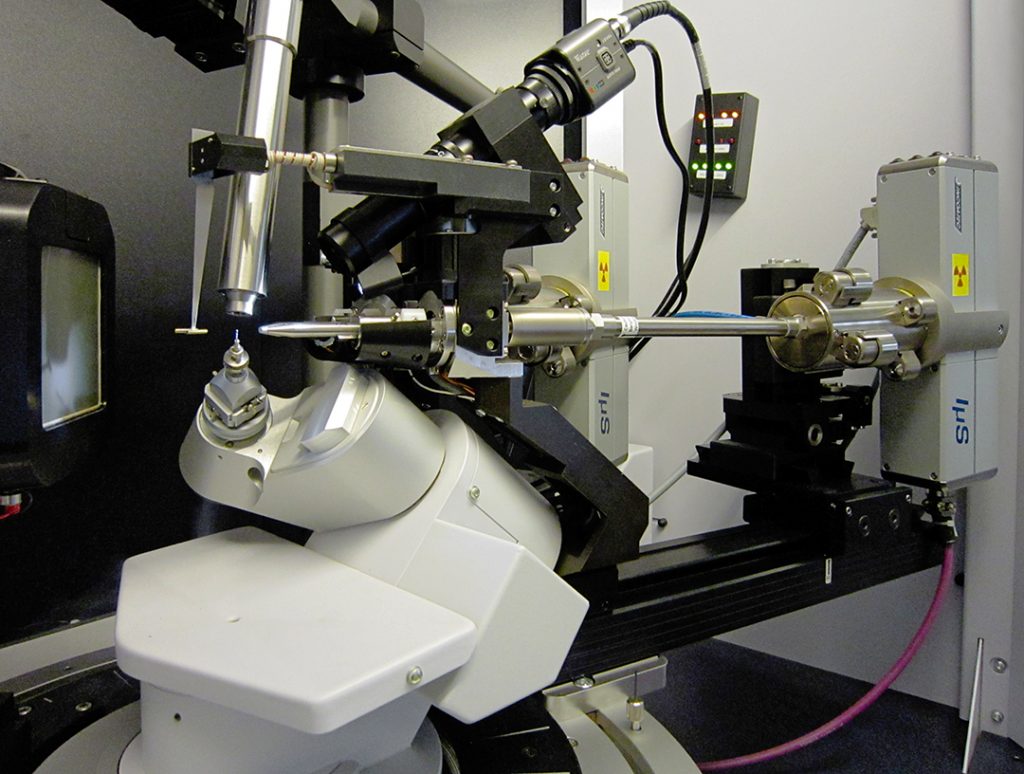 X-ray diffraction equipment in a materials science lab